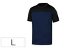 Deltaplus Camiseta de Algodón Bicolor Manga Corta Azul/Negro Talla L