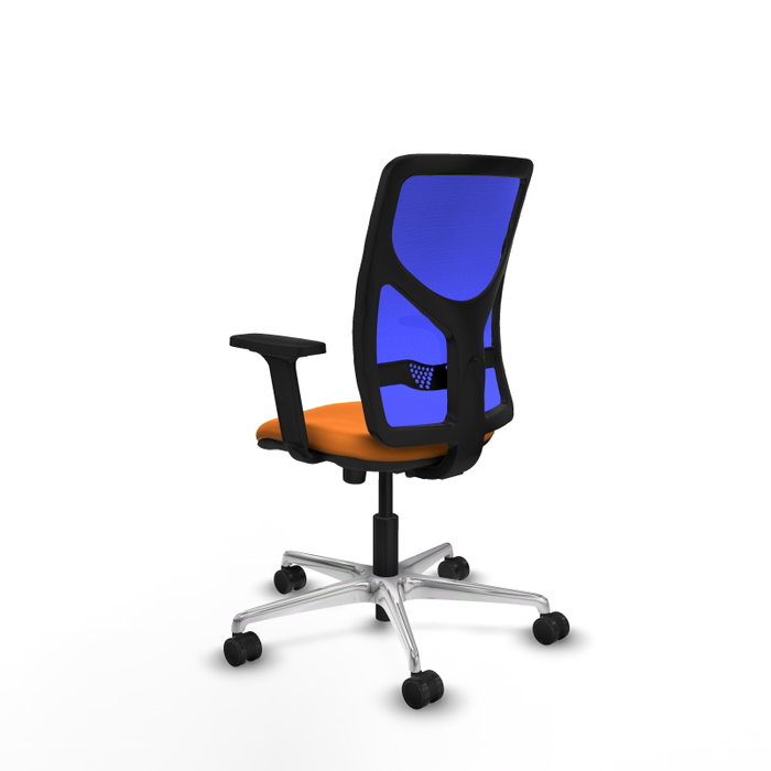 PIQUERAS Y CRESPO Silla de oficina Motilla Sincro Naranja y Azul