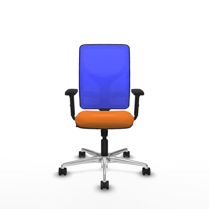 PIQUERAS Y CRESPO Silla de oficina Motilla Sincro Naranja y Azul