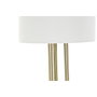 DKD Home Decor Lámpara de Pie en Metal y Lino Dorado