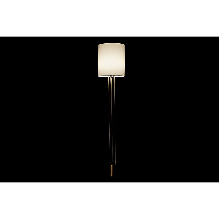 DKD Home Decor Lámpara de Pie en Metal y Lino Dorado