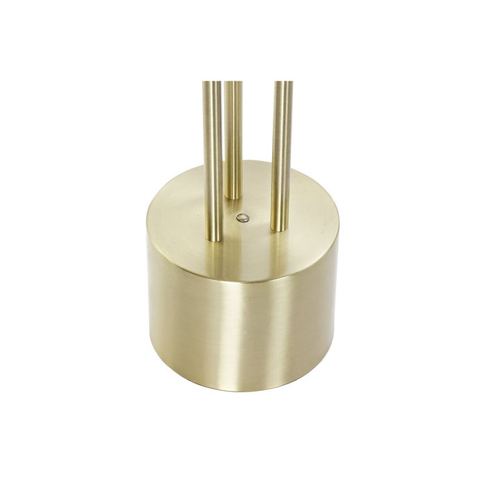 DKD Home Decor Lámpara de Pie en Metal y Lino Dorado