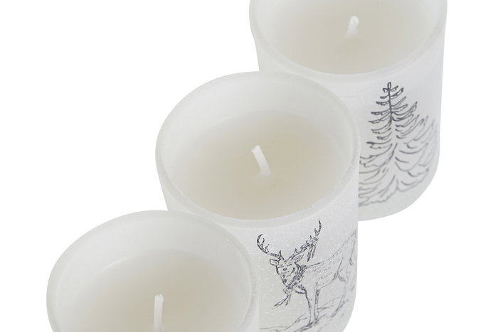 DKD Home Decor Vela Navidad Alpina Blanco 5 x 6 x 5 cm (3 Unidades) DKD Home Decor Vela Navidad Alpina Blanco 5 x 6 x 5 cm (3 Unidades)