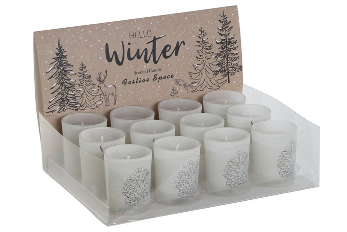 DKD Home Decor Vela Navidad Alpina Blanco 5 x 6 x 5 cm (3 Unidades) DKD Home Decor Vela Navidad Alpina Blanco 5 x 6 x 5 cm (3 Unidades)