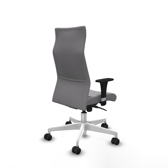 PIQUERAS Y CRESPO Sillón Albacete Gris con Mecanismo Sincro y Base Blanca PIQUERAS Y CRESPO Sillón Albacete Gris con Mecanismo Sincro y Base Blanca