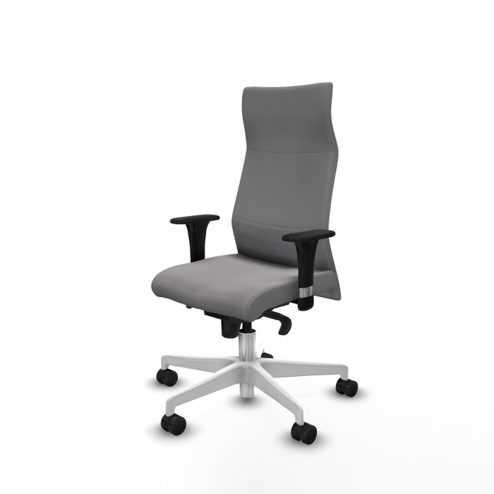 PIQUERAS Y CRESPO Sillón Albacete Gris con Mecanismo Sincro y Base Blanca PIQUERAS Y CRESPO Sillón Albacete Gris con Mecanismo Sincro y Base Blanca