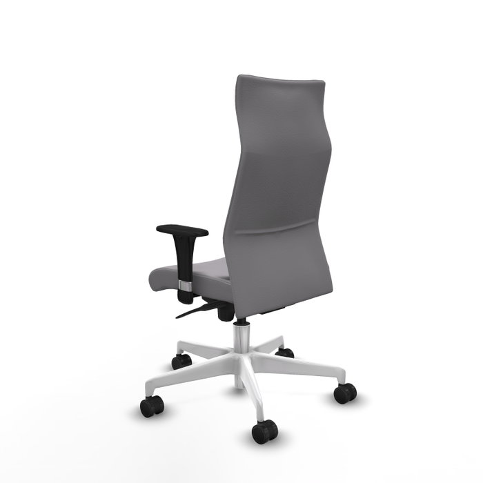 PIQUERAS Y CRESPO Sillón Albacete Gris con Mecanismo Sincro y Base Blanca PIQUERAS Y CRESPO Sillón Albacete Gris con Mecanismo Sincro y Base Blanca