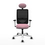 PIQUERAS Y CRESPO Silla de oficina Zulema con mecanismo Sincro, Rosa y Negro