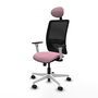 PIQUERAS Y CRESPO Silla de oficina Zulema con mecanismo Sincro, Rosa y Negro