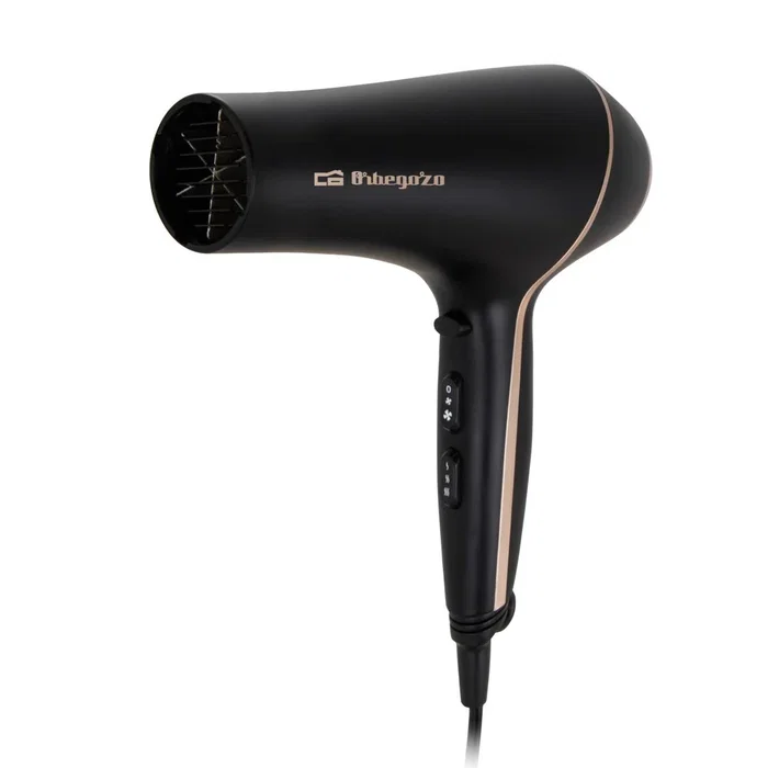 Orbegozo SE-2065 Secador de Pelo 2000W, 3 Temperaturas, 2 Velocidades, Aire Frío, Difusor y Concentrador, Negro y Cobre
