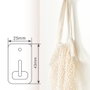 Hantums Pack de 3 Perchas Medianas Adhesivas Blancas 26x43mm