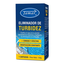 Tamar 1125220001 Eliminador de Turbidez Floculante para Piscinas, Cartucho con 3 Tabletas (125 g Total), Sulfato de Aluminio, Apto para Todo Tipo de Piscinas