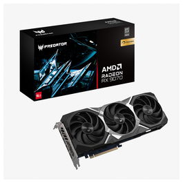 Acer Predator BiFrost Radeon RX 9070 OC 16GB GDDR6 3 Ventilador Tarjeta Gráfica
