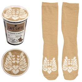 Home Deco Factory Par Calcetines De Vaso Café Mocha Cappucino Latte Surtidos Tallas 36-40 41-45