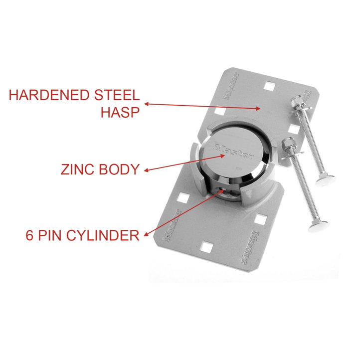 Master Lock Candado Redondo con Cerrojo para Puerta de Furgoneta 736EURD Master Lock Candado Redondo con Cerrojo para Puerta de Furgoneta 736EURD