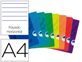 Oxford Libreta Escolar Openflex Tapa Flexible Optik Paper 48 Hojas Din A4 Rayado Horizontal Colores Surtidos