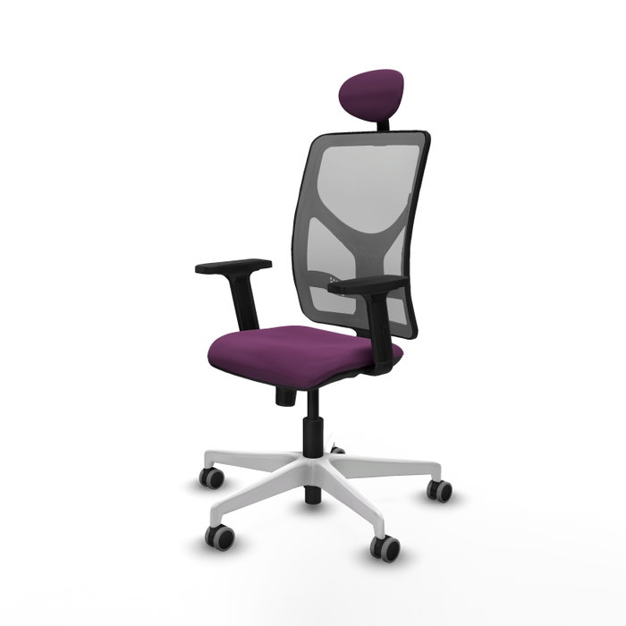 PIQUERAS Y CRESPO Silla de oficina Motilla Morada y Gris