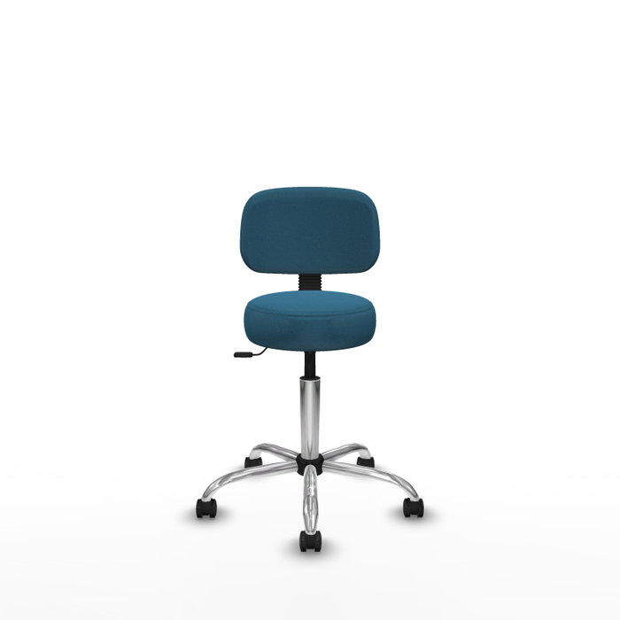PIQUERAS Y CRESPO Silla Llanos giratoria verde petróleo con base cromada PIQUERAS Y CRESPO Silla Llanos giratoria verde petróleo con base cromada