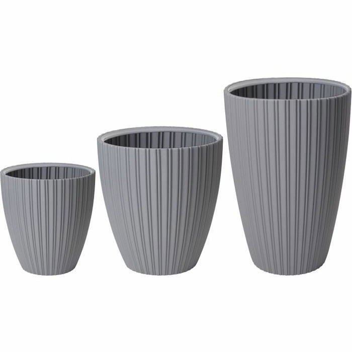Garden Id Maceta Fancy Gris claro 40 x 42 cm Garden Id Maceta Fancy Gris claro 40 x 42 cm