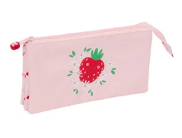 Safta Bolso escolar portatodo triple Glowlab frutitas