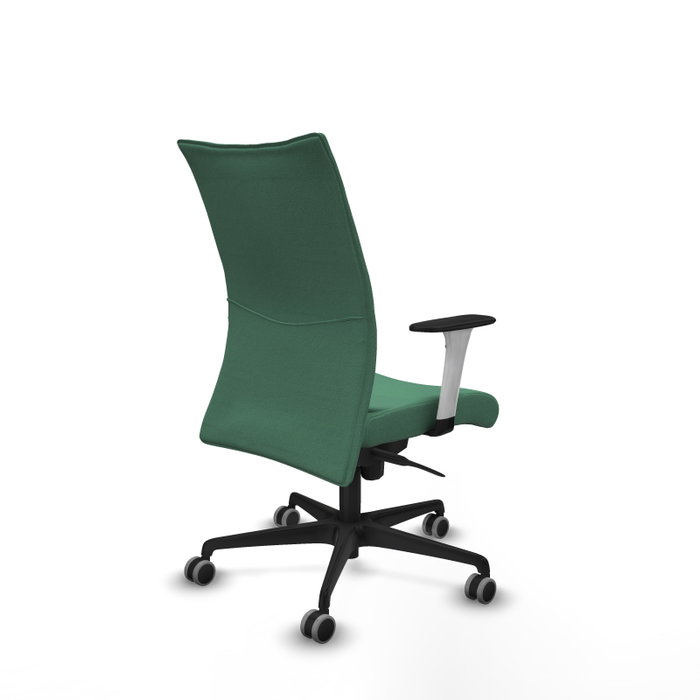 PIQUERAS Y CRESPO Silla Albacete Confidente Verde Esmeralda con Mecanismo Sincro y Brazos 1D