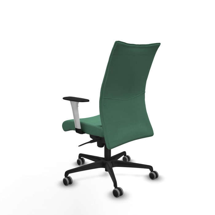 PIQUERAS Y CRESPO Silla Albacete Confidente Verde Esmeralda con Mecanismo Sincro y Brazos 1D