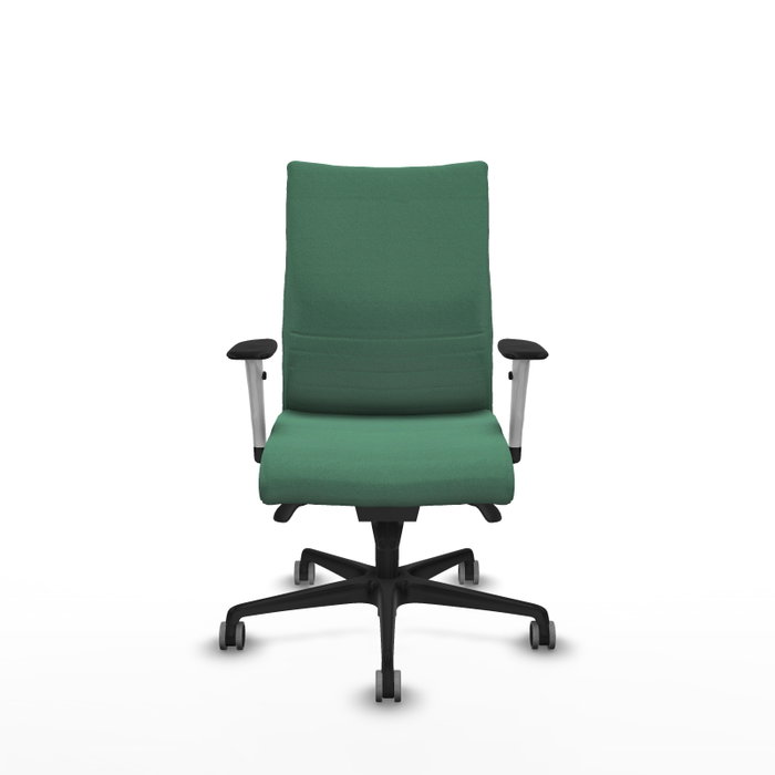 PIQUERAS Y CRESPO Silla Albacete Confidente Verde Esmeralda con Mecanismo Sincro y Brazos 1D