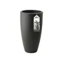 Elho Maceta Pure Soft Round High 30 Antracita, Uso Interior y Exterior, Ø 29,5 x H 52,5 cm