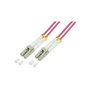 LogiLink FP4LC75 Cable de fibra óptica OM4 LC/LC 75m Duplex Violeta