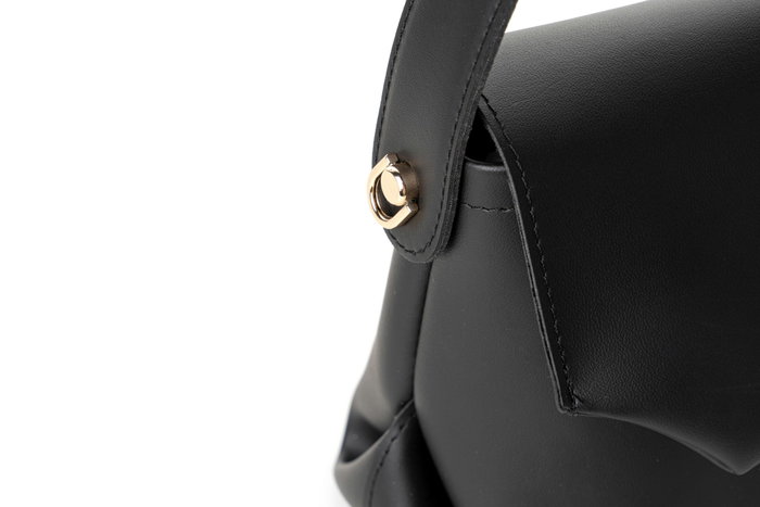 Lucky Bees 1242 Bandolera Negra De Piel De Polivinilo Elegante Y Versátil 25x11x17 Cm