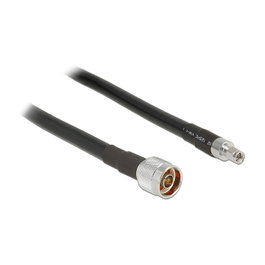 DeLOCK Cable coaxial de 3 m, HF N Stecker a RP-SMA Stecker, CFD400
