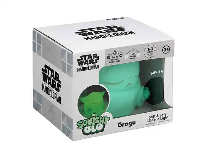 Wondee Lámpara Mandaloriano Grogu (Baby Yoda) de Silicona, Luz Nocturna Suave y Táctil