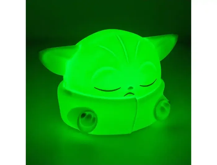 Wondee Lámpara Mandaloriano Grogu (Baby Yoda) de Silicona, Luz Nocturna Suave y Táctil