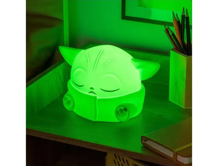 Wondee Lámpara Mandaloriano Grogu (Baby Yoda) de Silicona, Luz Nocturna Suave y Táctil
