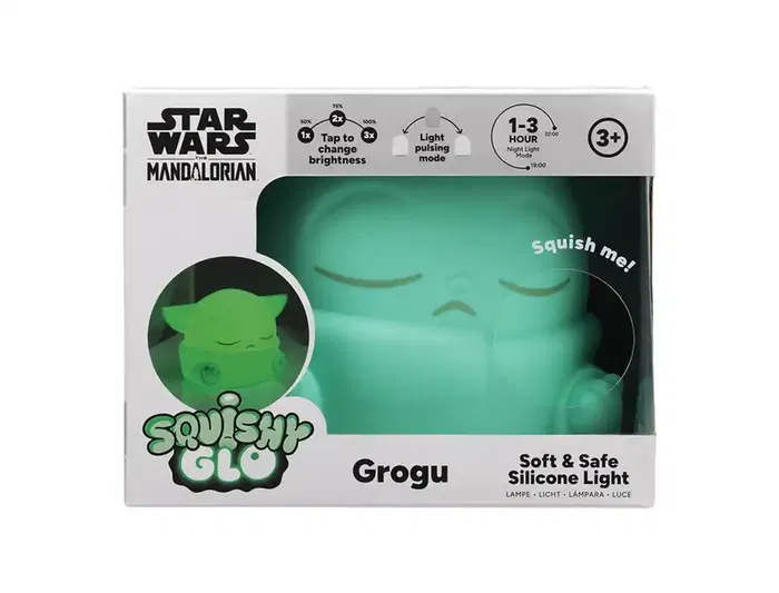 Wondee Lámpara Mandaloriano Grogu (Baby Yoda) de Silicona, Luz Nocturna Suave y Táctil