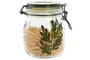 DKD Home Decor Set de 4 Botes de Cristal y Hierro Botánico Verde