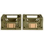 Day Juego De 2 Cajas Plegables Almacenaje 25x16,5 cm Color Verde Oliva