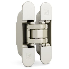 Koblenz Bisagra Invisible Atomika Slim K-8060 para Puerta, Apertura 180°, Carga 60kg, Acabado Blanco, Zamak y Hierro