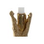 DKD Home Decor Figura de Cocodrilo Dorado en Resina
