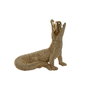 DKD Home Decor Figura de Cocodrilo Dorado en Resina