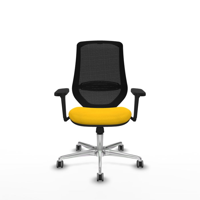 PIQUERAS Y CRESPO Silla de oficina Mardos con mecanismo Sincro, Amarillo y Negro