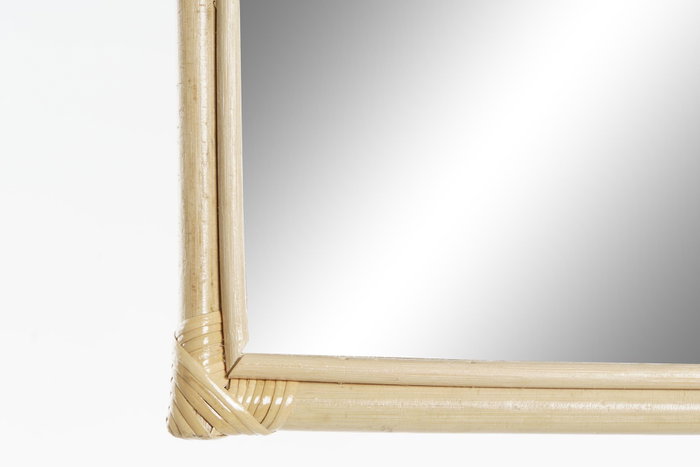 DKD Home Decor Espejo Balines Bambu Natural 40 x 70 x 5 cm