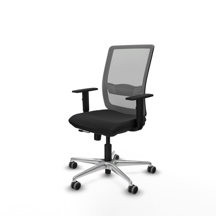 PIQUERAS Y CRESPO Silla de oficina Haches con mecanismo Sincro/Traslack, Negro y Gris PIQUERAS Y CRESPO Silla de oficina Haches con mecanismo Sincro/Traslack, Negro y Gris