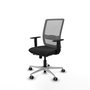 PIQUERAS Y CRESPO Silla de oficina Haches con mecanismo Sincro/Traslack, Negro y Gris