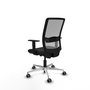 PIQUERAS Y CRESPO Silla de oficina Haches con mecanismo Sincro/Traslack, Negro y Gris