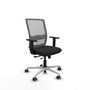 PIQUERAS Y CRESPO Silla de oficina Haches con mecanismo Sincro/Traslack, Negro y Gris