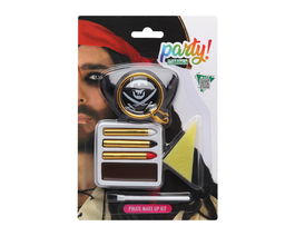 Kit Maquillaje Pirata Carnaval Con Accesorios Adulto Para Fiestas Temáticas