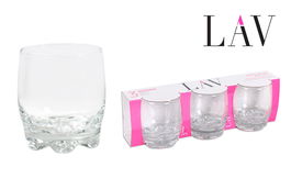 Lav Set 3 Vasos Agua 290 cc Colección Adora (16 Cajas)
