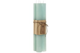 DKD Home Decor Set de 4 Velas Pilar Turquesa