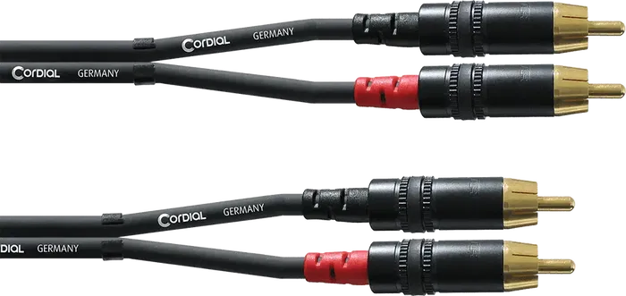 Cordial Cable de Audio RCA Doble 3 Metros